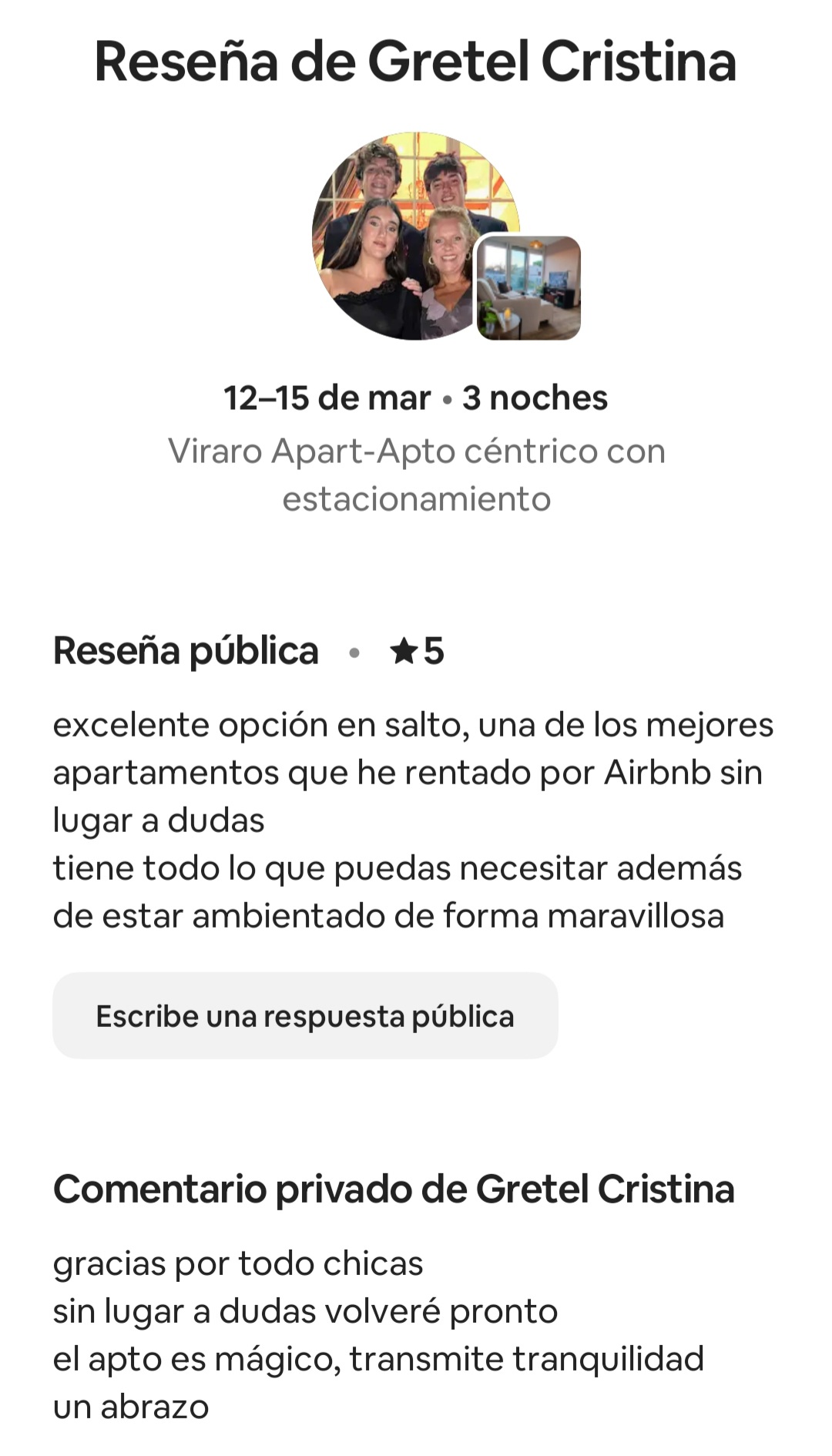 Reseña Airbnb