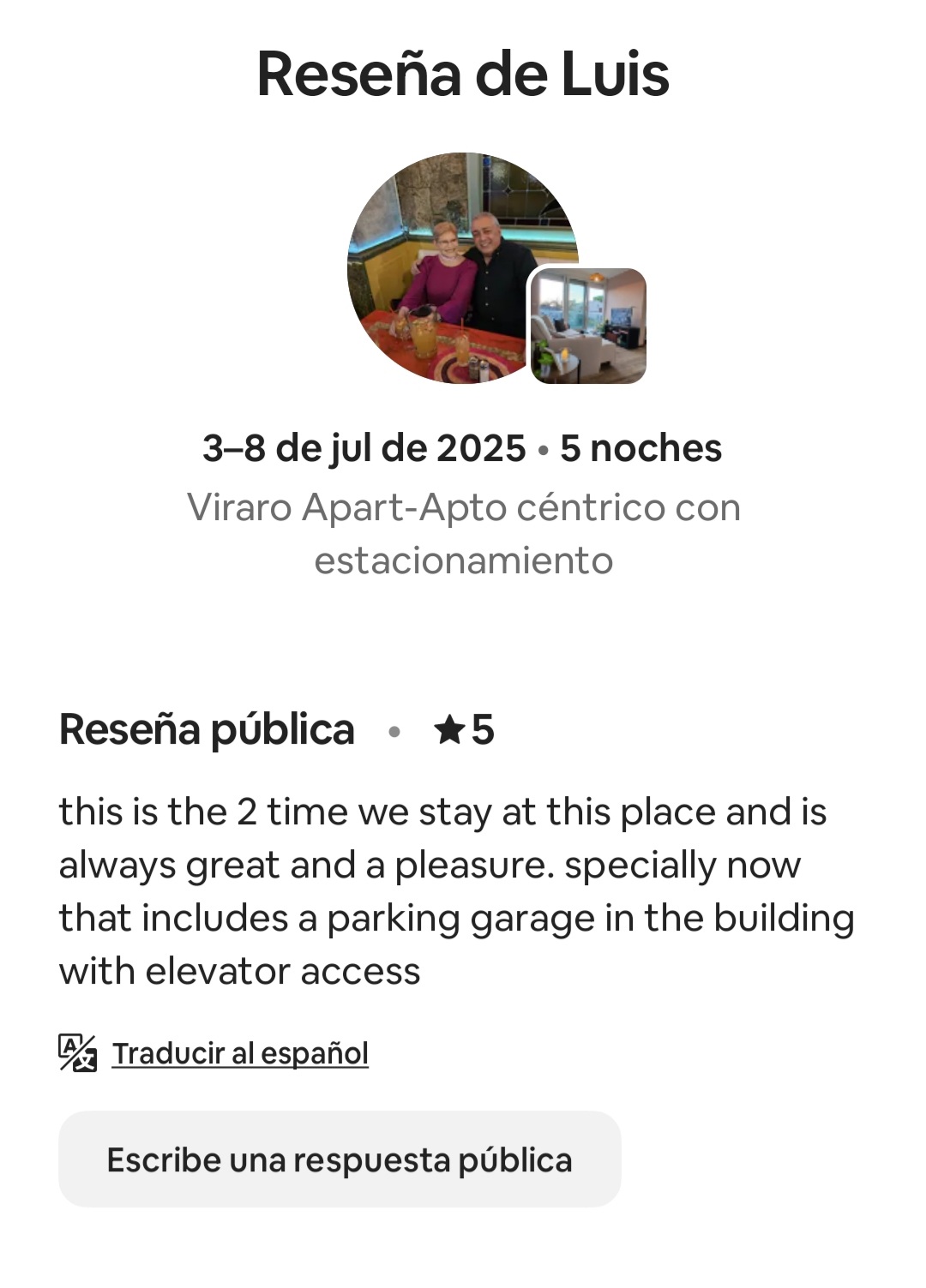 Reseña Airbnb