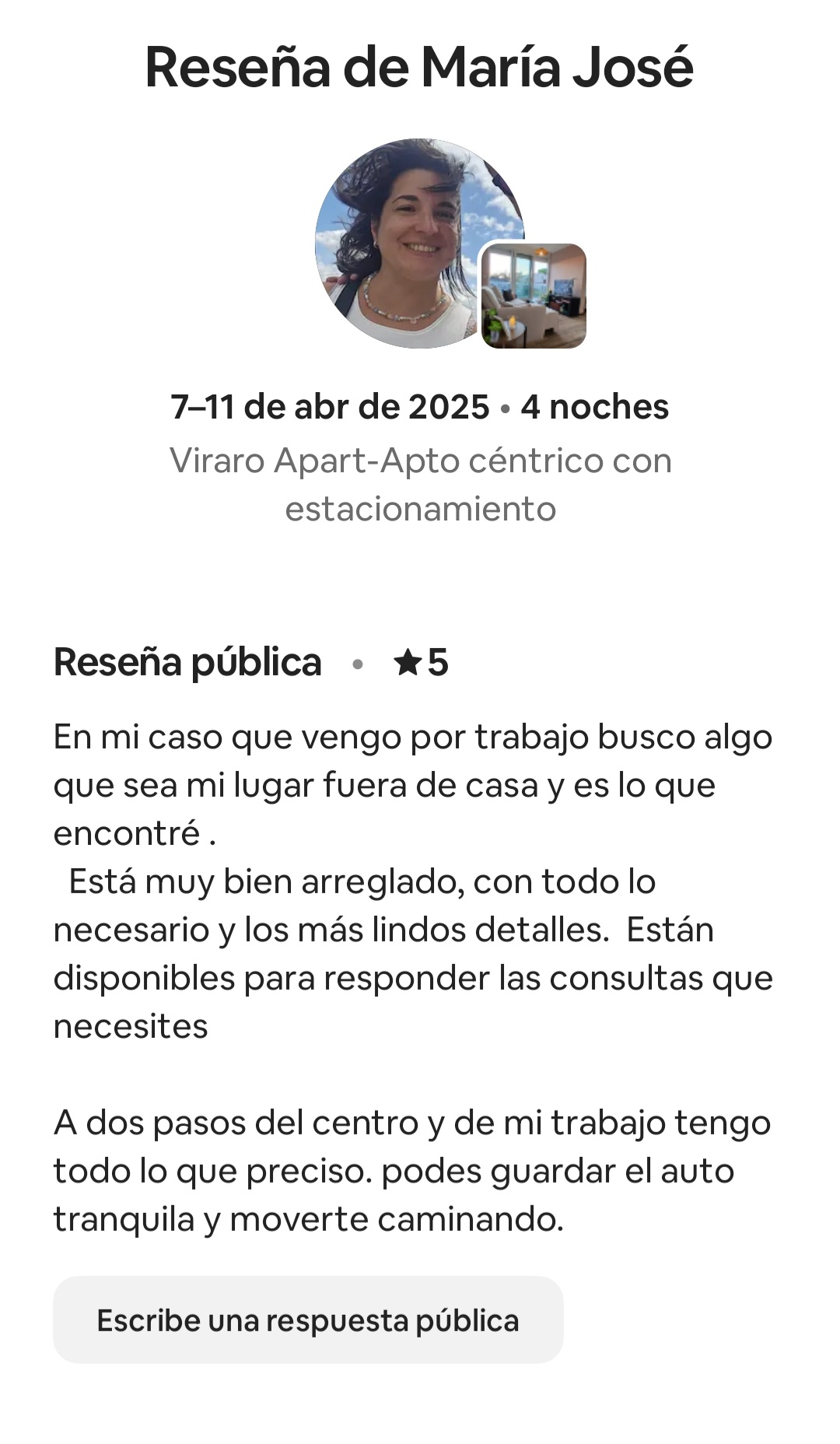 Reseña Airbnb